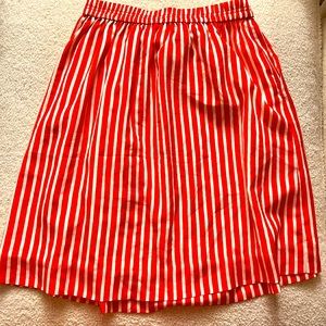 J. Crew Striped Midi Skirt